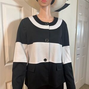 Jones Wear Black and White Women's Blazer